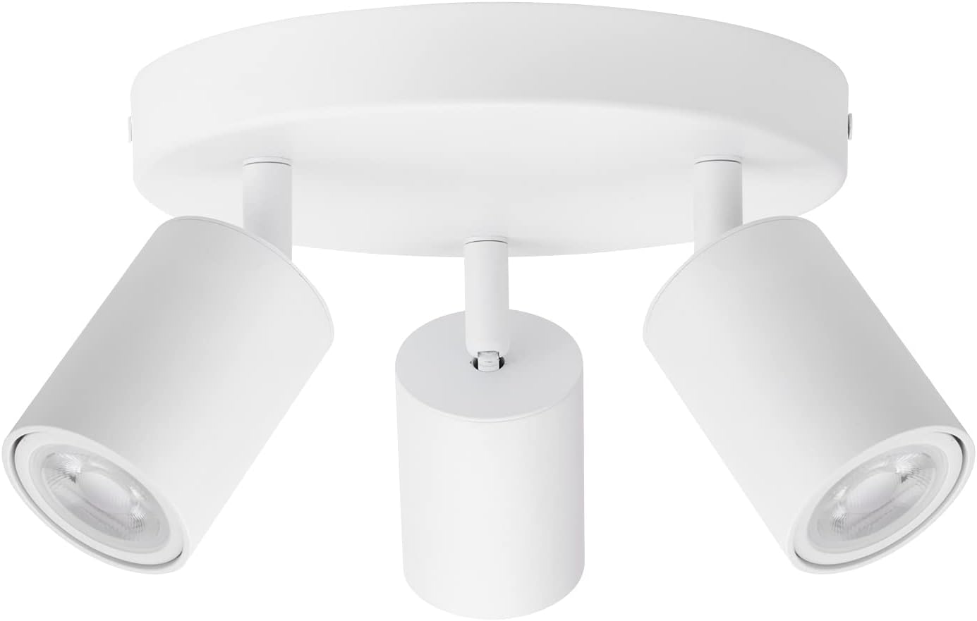 Foco de techo Klighten blanco de 3 luces, GU10, giratorio, para cocina, dormitorio, salón y pasillo. Bombilla no incluida.