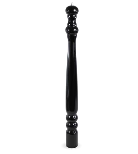 Molinillo de sal y pimienta XXL de 80 cm, de madera lacada en negro, molinillo de especias con molinillo de cerámica